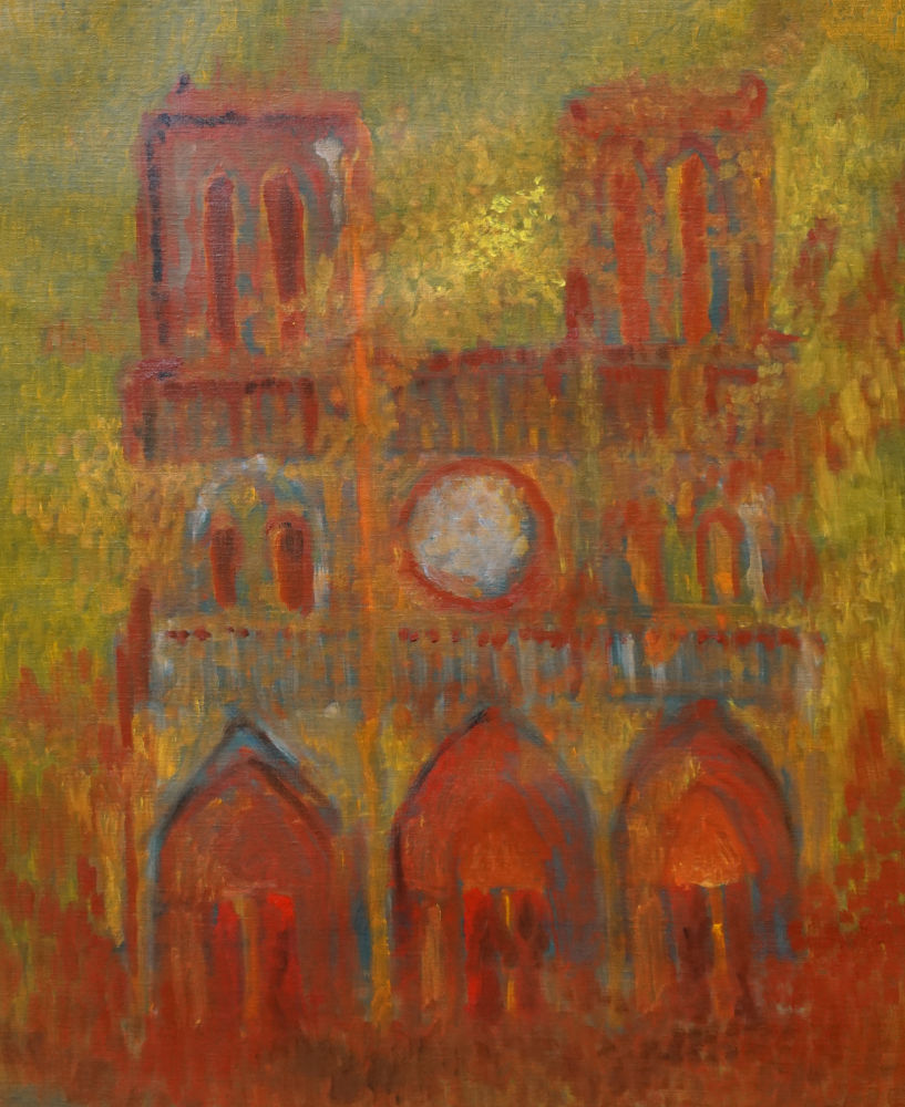 2020-20, Notre Dame 10, Huile sur toile, 65x50 cm